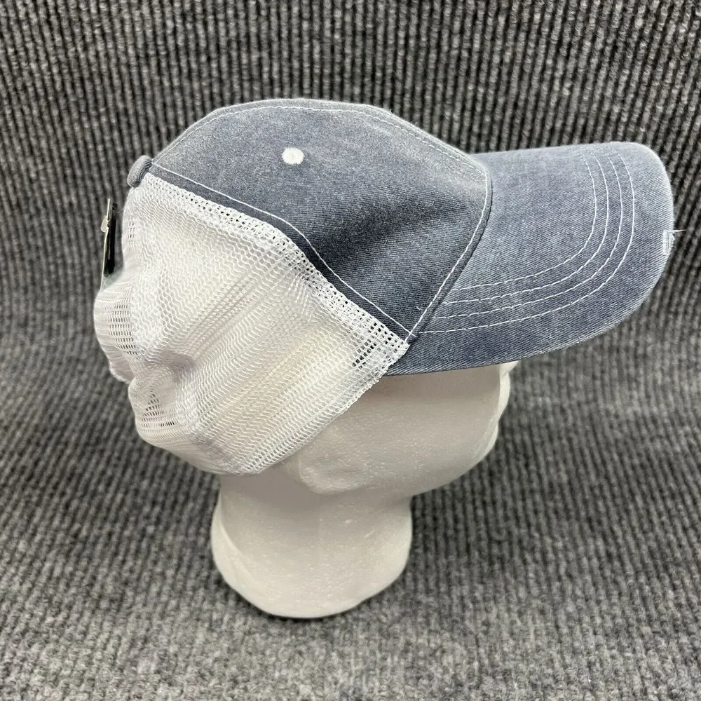 Basically Yours Mens Trucker Hat Gray White Cap Mesh Back 2014 Driver‎ Sport NWT